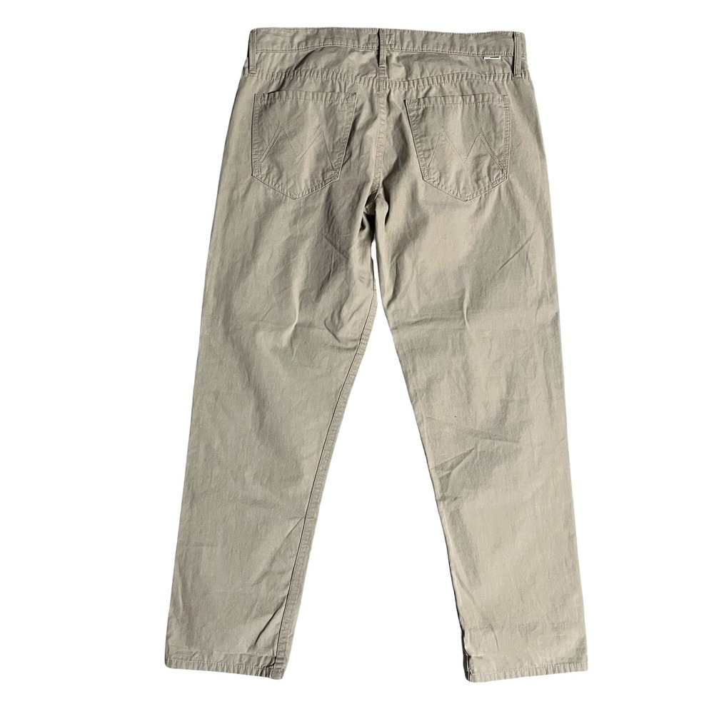 Mother Khaki Poplin Chino Pants Sample 2013 RARE Tan Beige Straight Leg Size 28